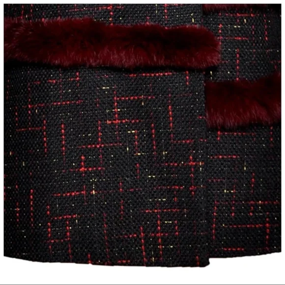 Gorgeous Fur Trim Tweed Long Jacket The Iphigenyah - Picture 10 of 12